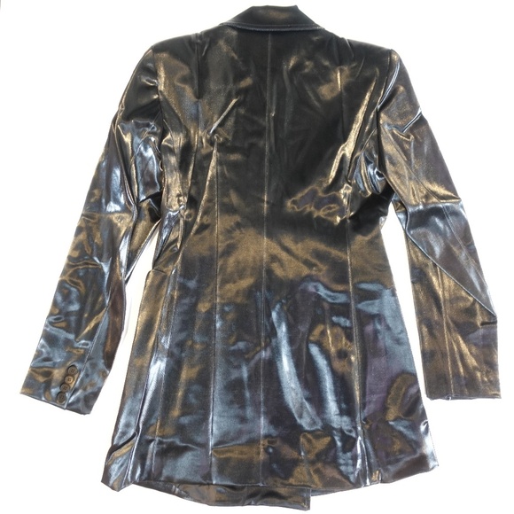 Lita By Ciara Jacket Coat Black Shiny Size M Viscose Blend $498 - Picture 13 of 13
